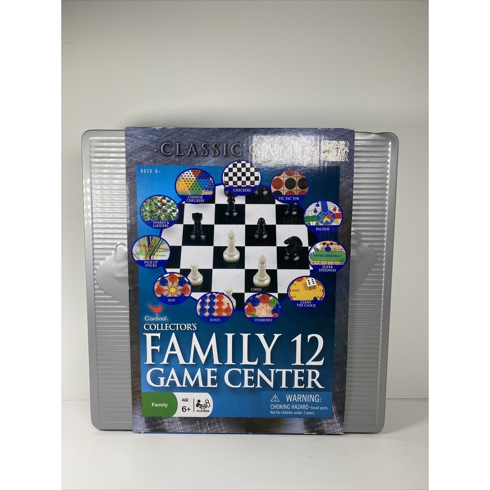 New Cardinal Collectors Family 12 Game Center Classic Board Games Chess‎ Boxes